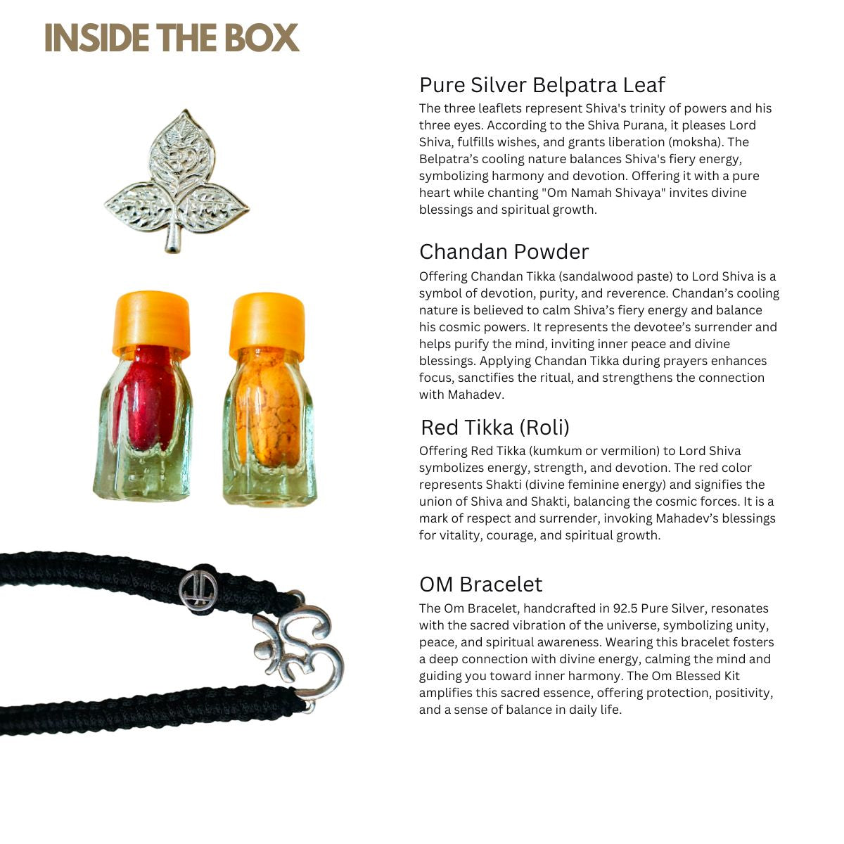 Mahadev's Om Blessing Kit with Silver Belpatra