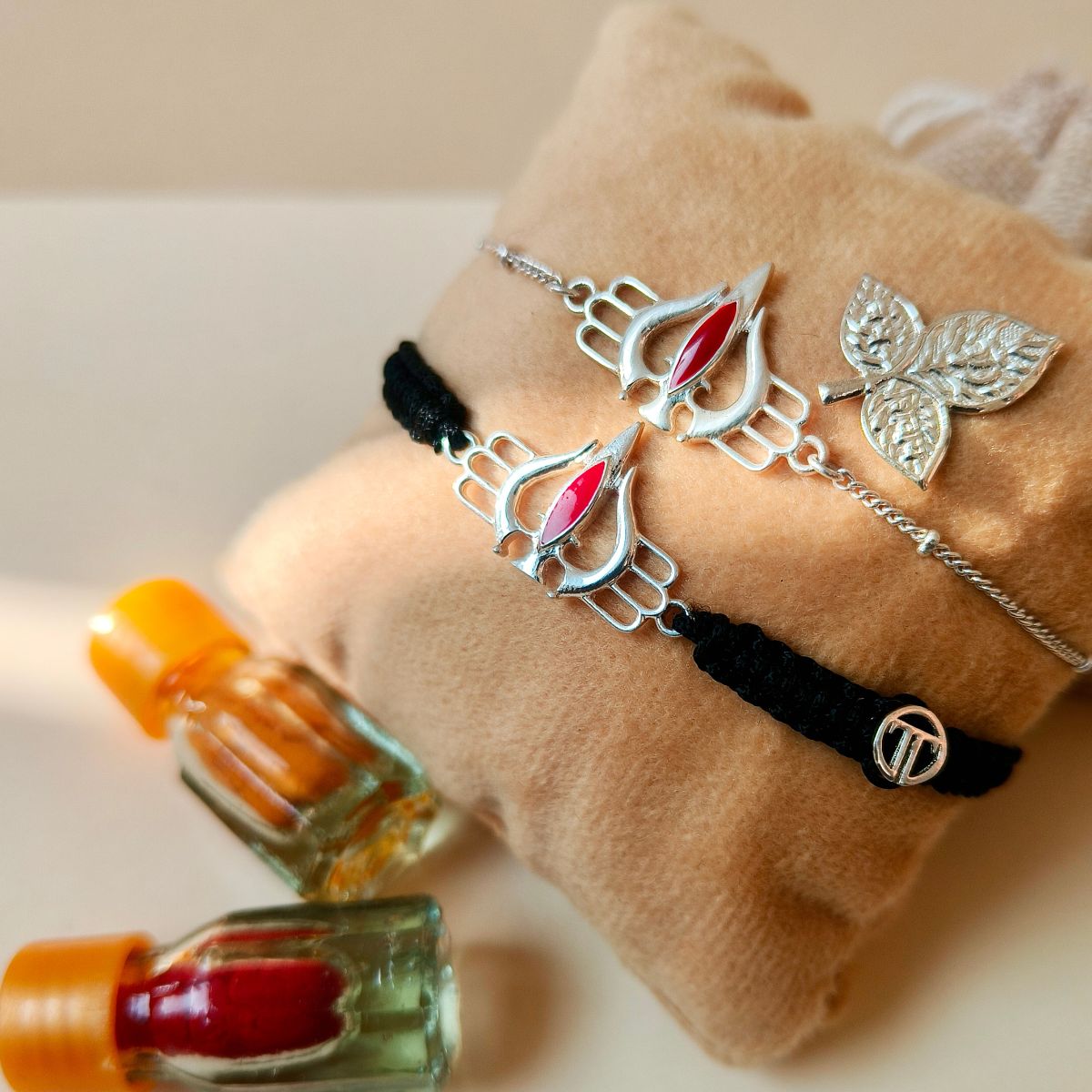 Couple Trishul Blessing Kit with Silver Belpatra