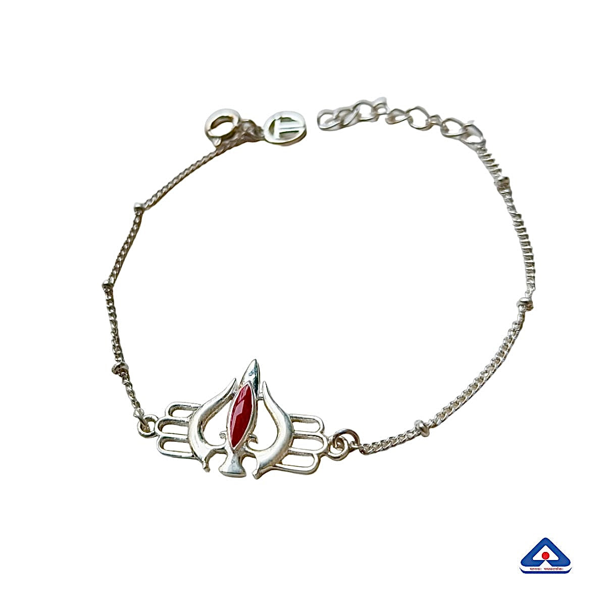 Women- Mahadev's Trishul in 92.5 Silver Bracelet with Free Belpatra