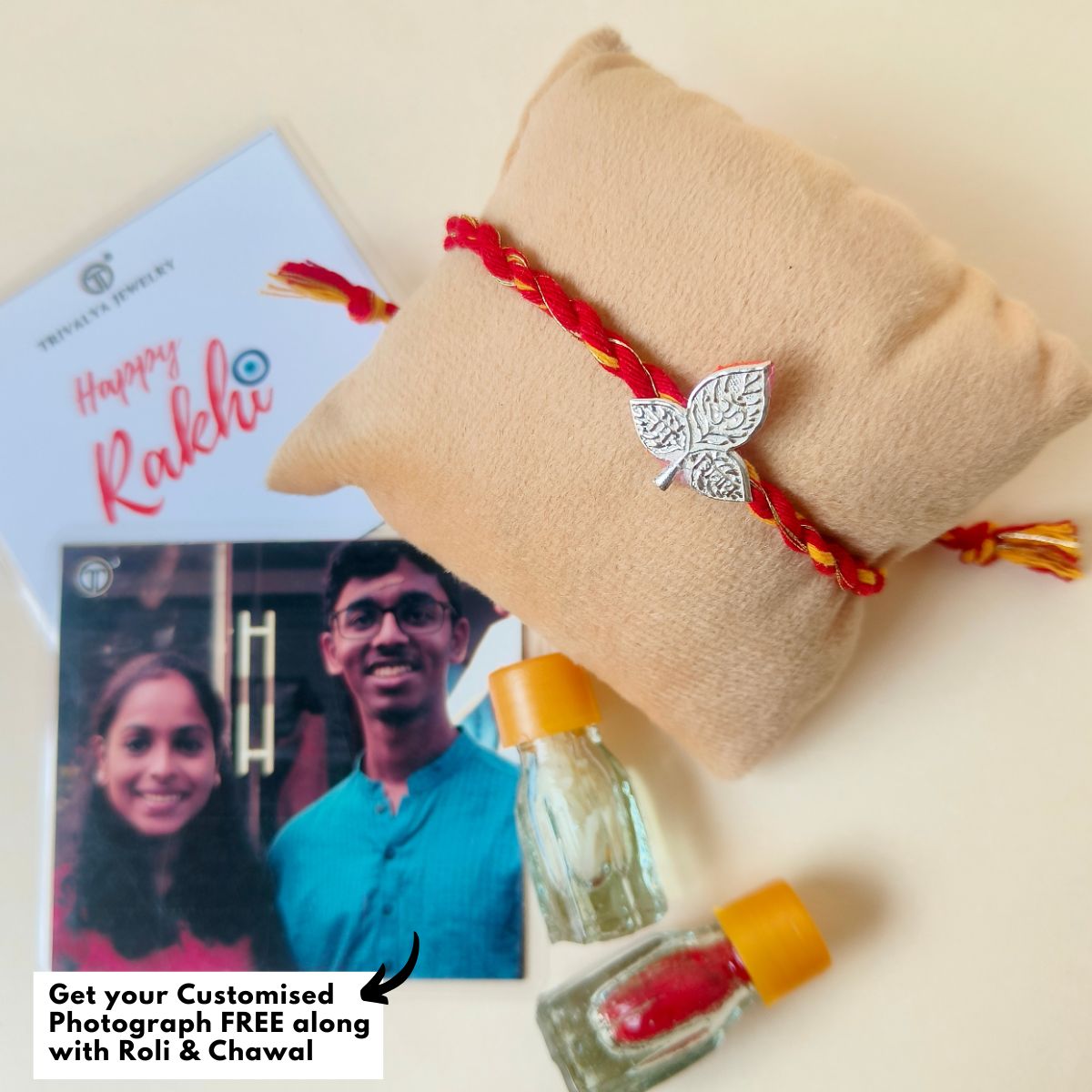 Mahadev's Belpatra Rakhi in 92.5 Pure Silver