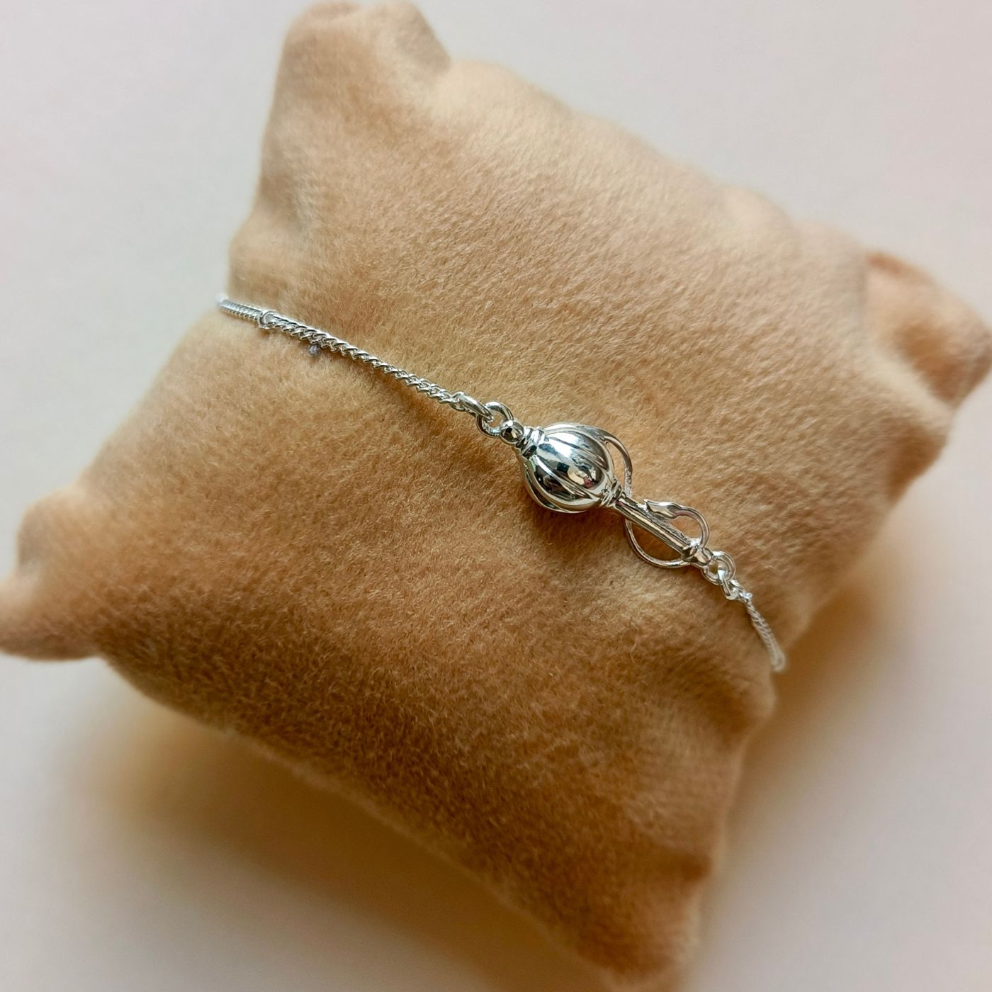 Women-Pawanputra Full Gada 92.5 Pure Silver Bracelet