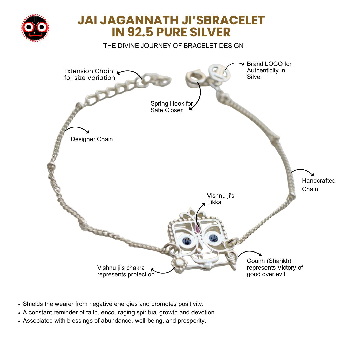 Women - Jai Jagannath 92.5 Silver Bracelet