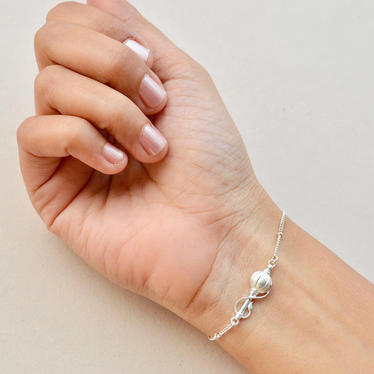 Women-Pawanputra Full Gada 92.5 Pure Silver Bracelet