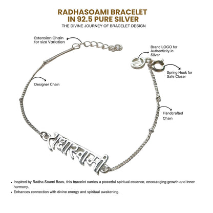 Women- Radhasoami 92.5 Pure Silver Bracelet