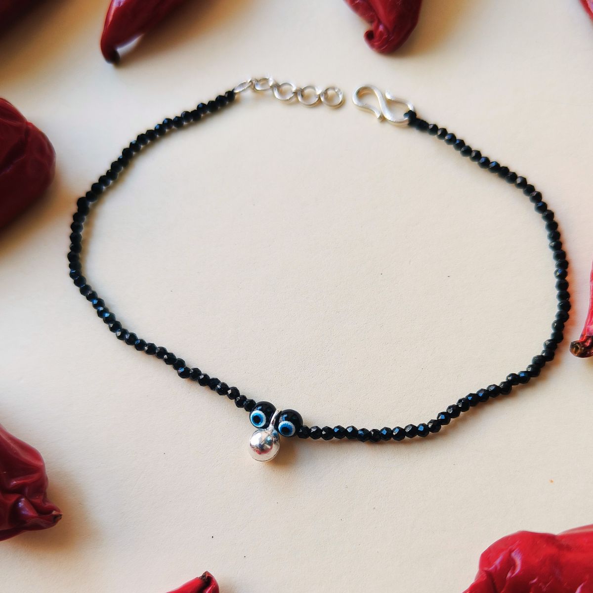 Delicate Ghungroo Nazar Anklet – Protection, Luck & Timeless Elegance