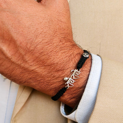Men- Radhe Radhe 92.5 Silver Bracelet