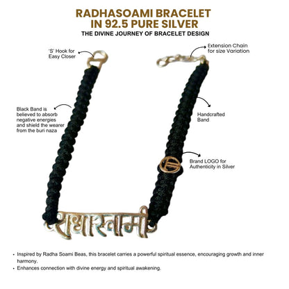 Men- Radhasoami 92.5 Pure Silver Bracelet
