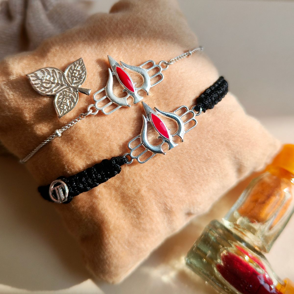 Couple Trishul Blessing Kit with Silver Belpatra
