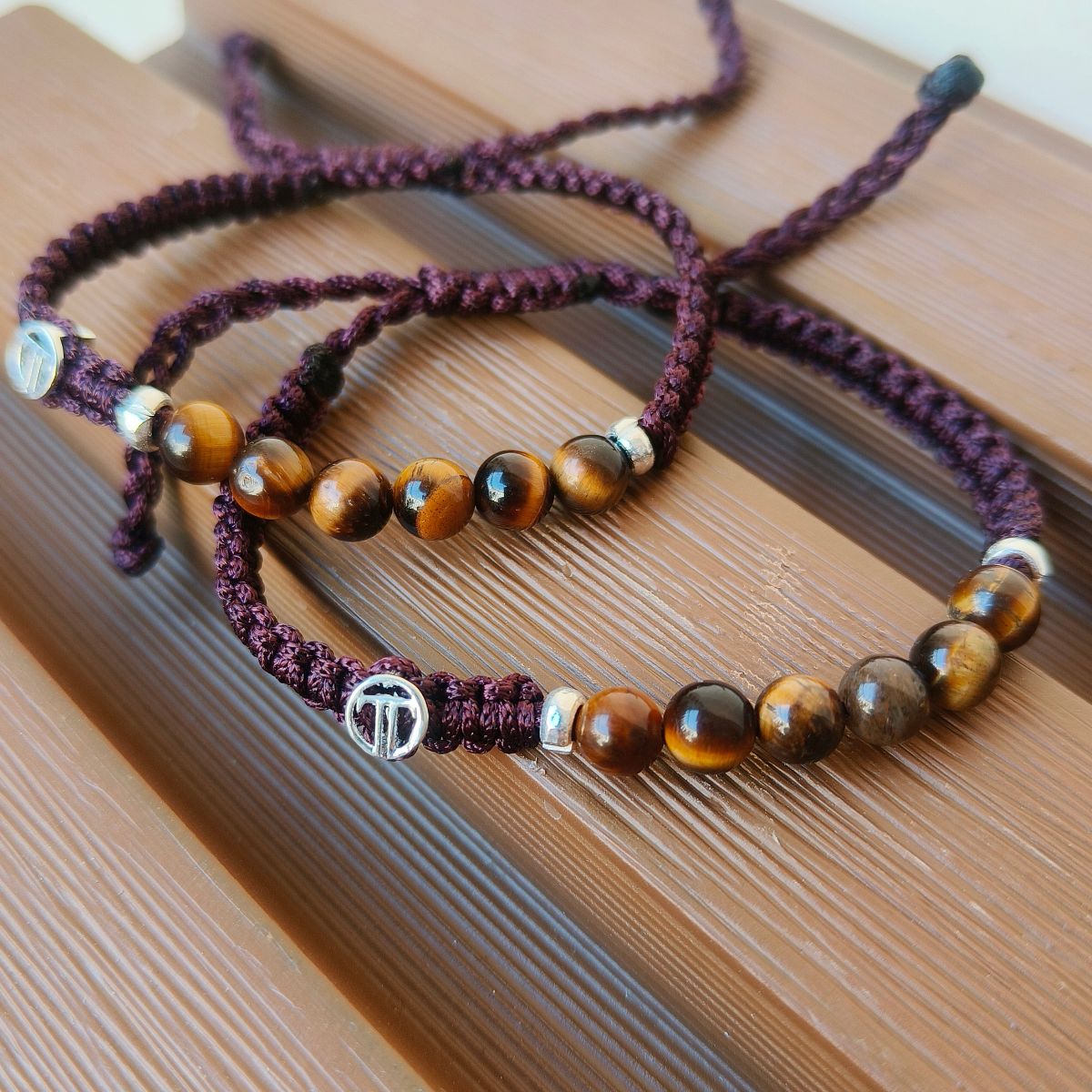 Tiger Eye Couple Bracelets in 92.5 Silver