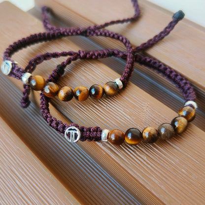Tiger Eye Couple Bracelets in 92.5 Silver