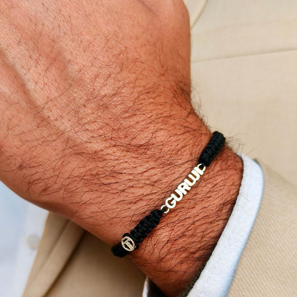 Men- Guru Ji 92.5 Pure Silver Bracelet
