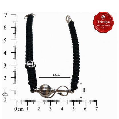 Orange Strap Pawanputra Gadda Bracelet in 92.5 Pure Silver