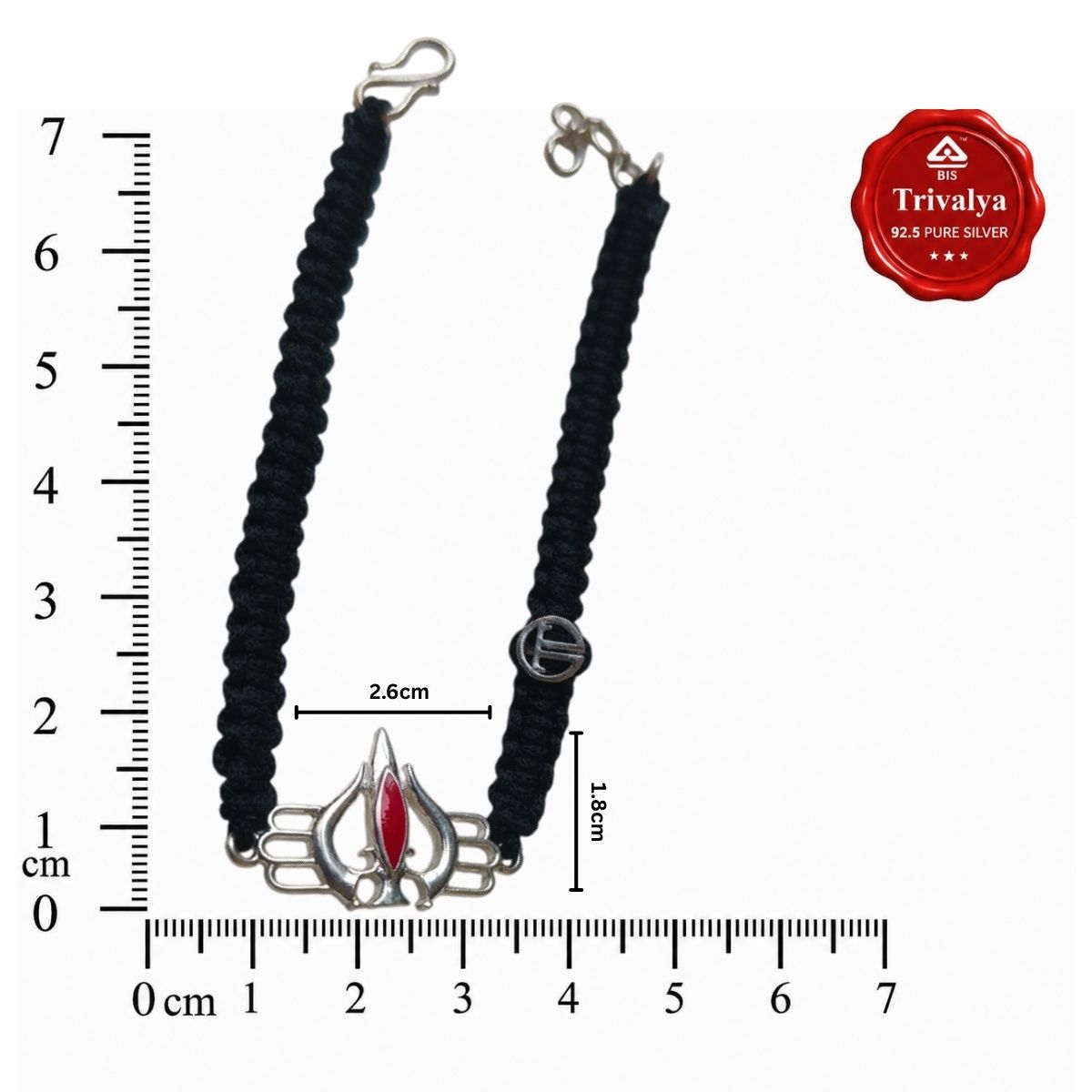 Men- Mahadev's Trishul in 92.5 Silver Bracelet