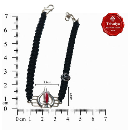 Men- Mahadev's Trishul in 92.5 Silver Bracelet