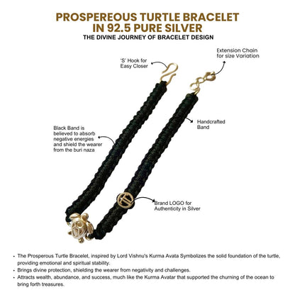 Men- Prosperous Turtle 92.5 Silver Bracelet