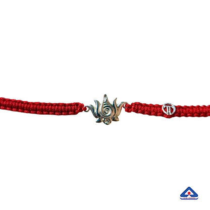 Men- Lakshmi Narayan Lotus in 92.5Pure Silver Bracelet