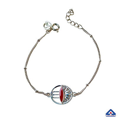 Women- Adi Shakti 92.5 in Pure Silver Bracelet with Free Belpatra