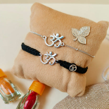 Couple Om Blessing Kit with Silver Belpatra