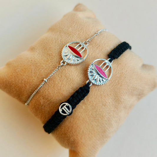COMBO- Adi Shakti in 92.5 Pure Silver Bracelets