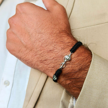 Men- Pawanputra Gada in 92.5 Pure Silver Bracelet