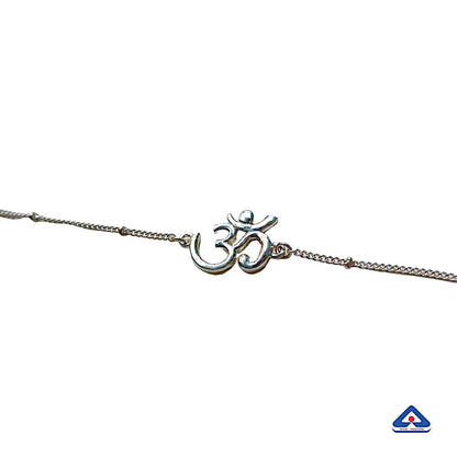 Women- Om 92.5 Pure Silver Bracelet with Free Belpatra