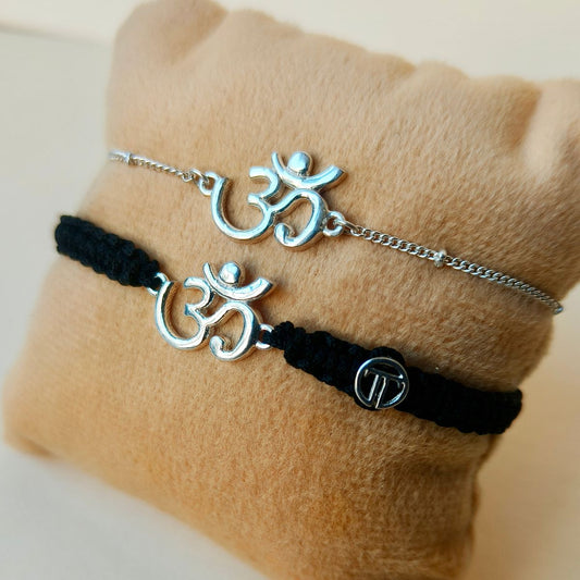 COMBO- Om 92.5 Pure Silver Bracelet