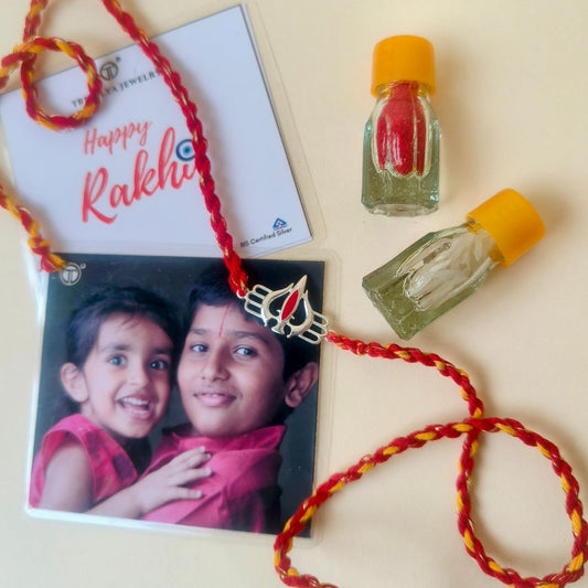 Mahadev's Trishul Rakhi in 92.5 Pure Silver