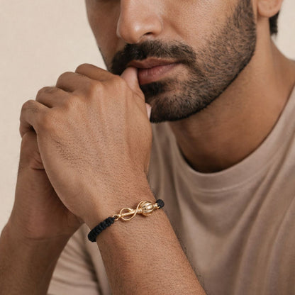 Black Unisex – Vayuputra Gada Bracelet