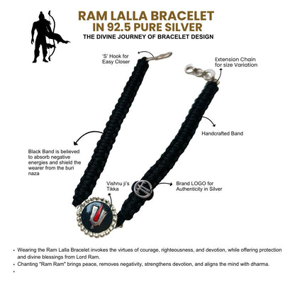 Men- Ram Lalla 92.5 Pure Silver Bracelet