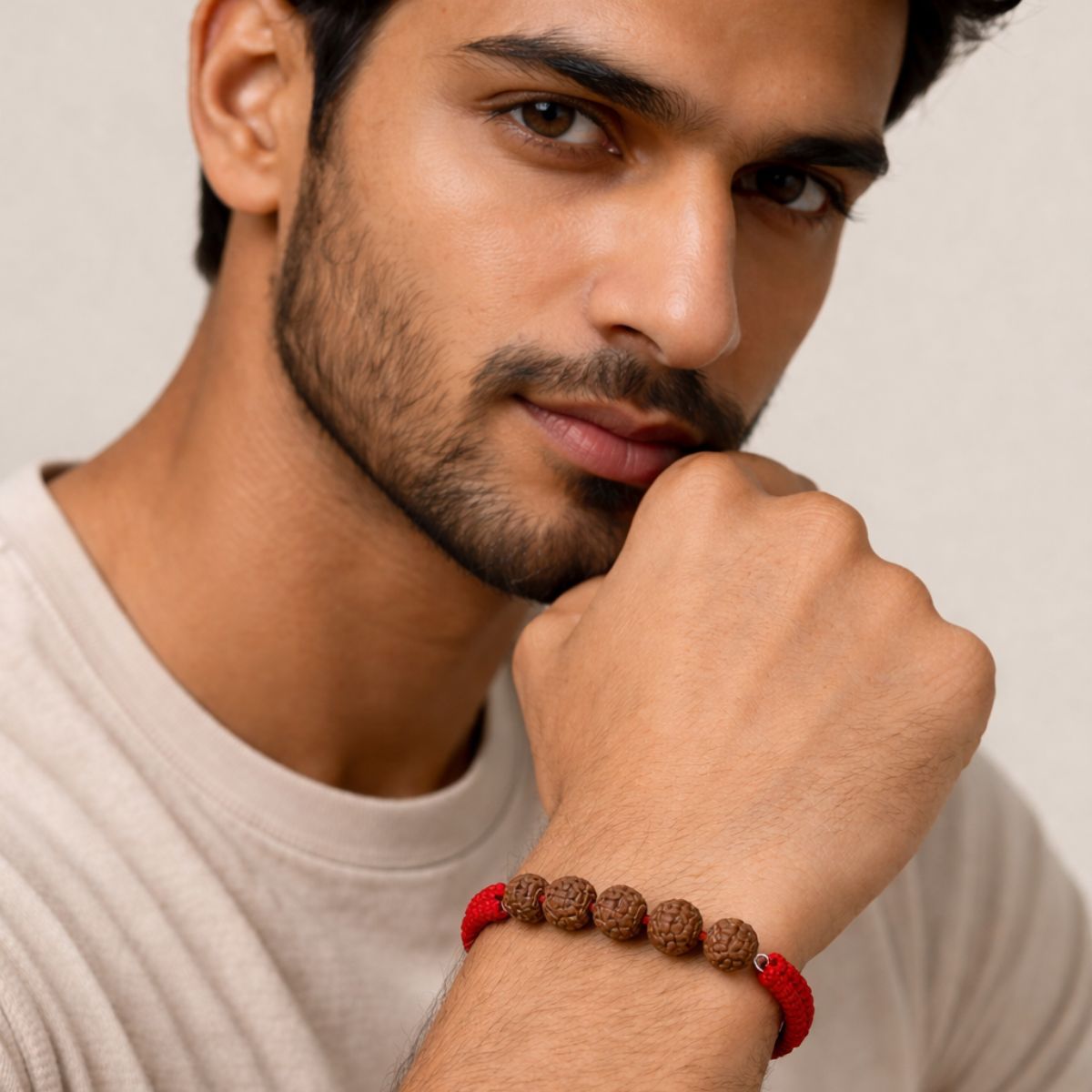 6mm Rudraksh Bracelet in 92.5 Silver Wire