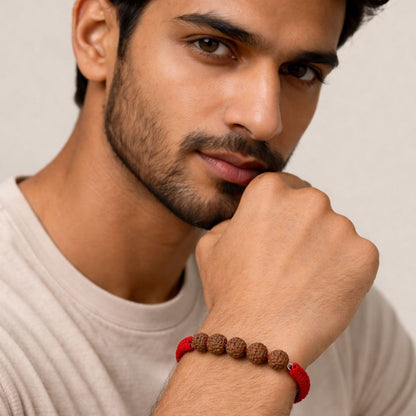 6mm Rudraksh Bracelet in 92.5 Silver Wire