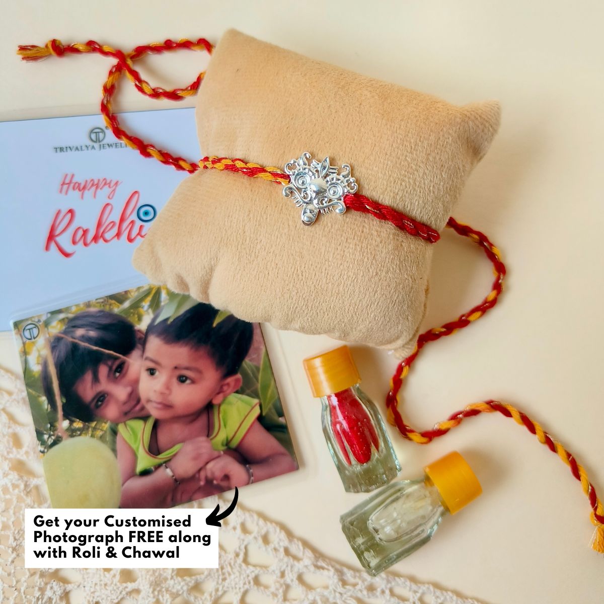 Kirtimukh Rakhi in 92.5 Pure Silver