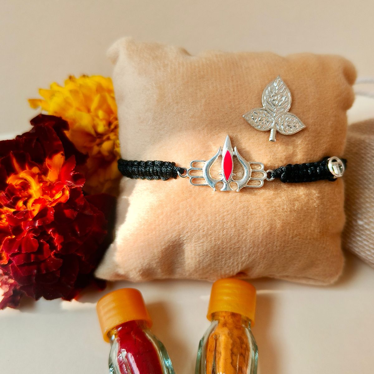 Mahadev's Trishul Blessing kit with Silver Belpatra