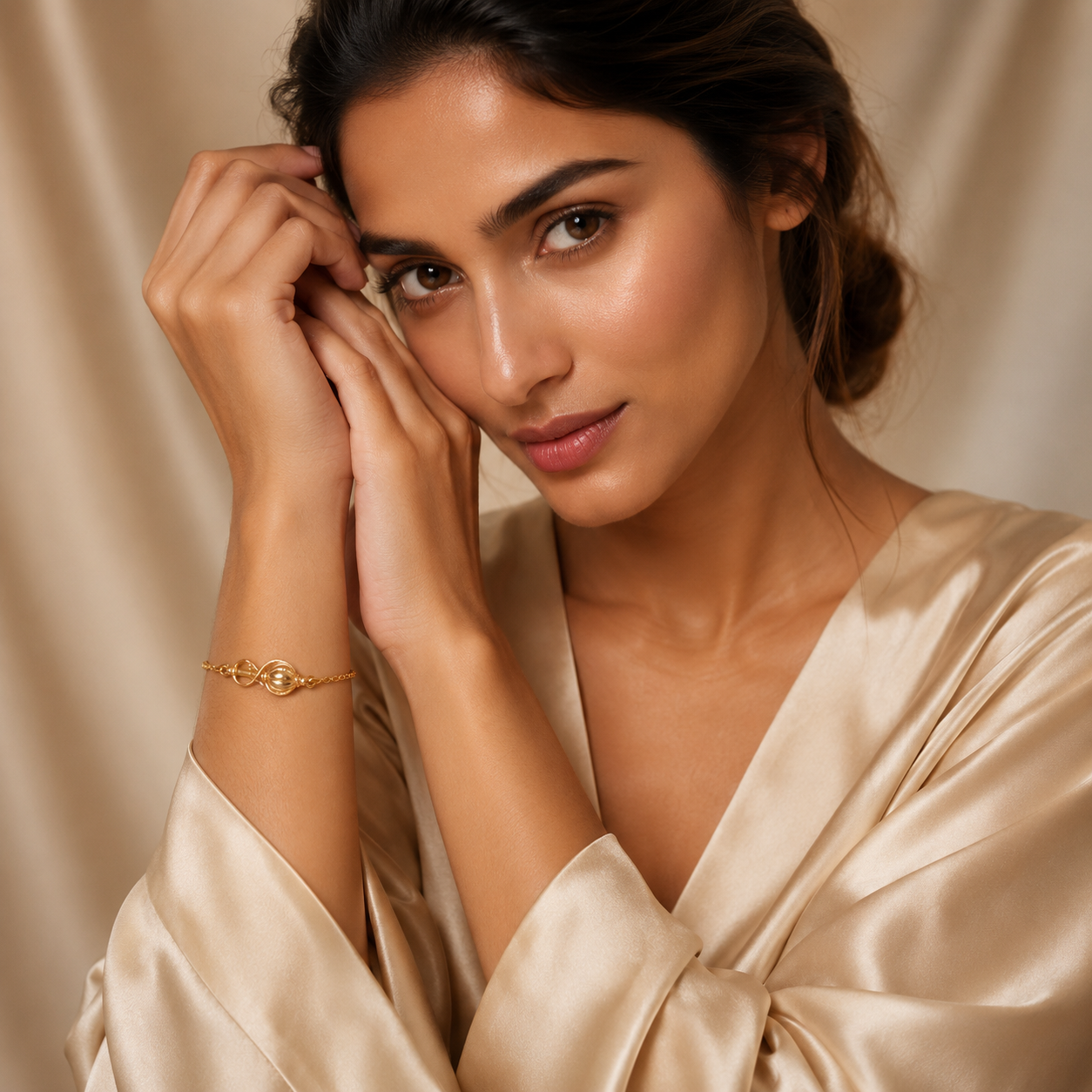 Women Vayuputra Gada Bracelet in 22k Gold Plating