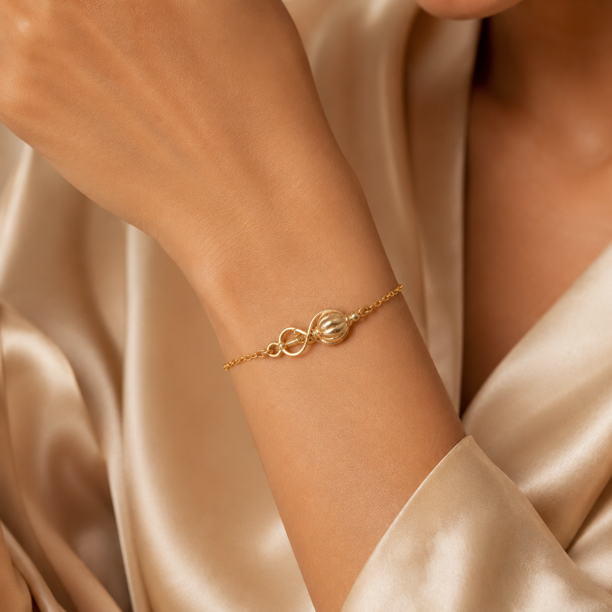 Women Vayuputra Gada Bracelet in 22k Gold Plating