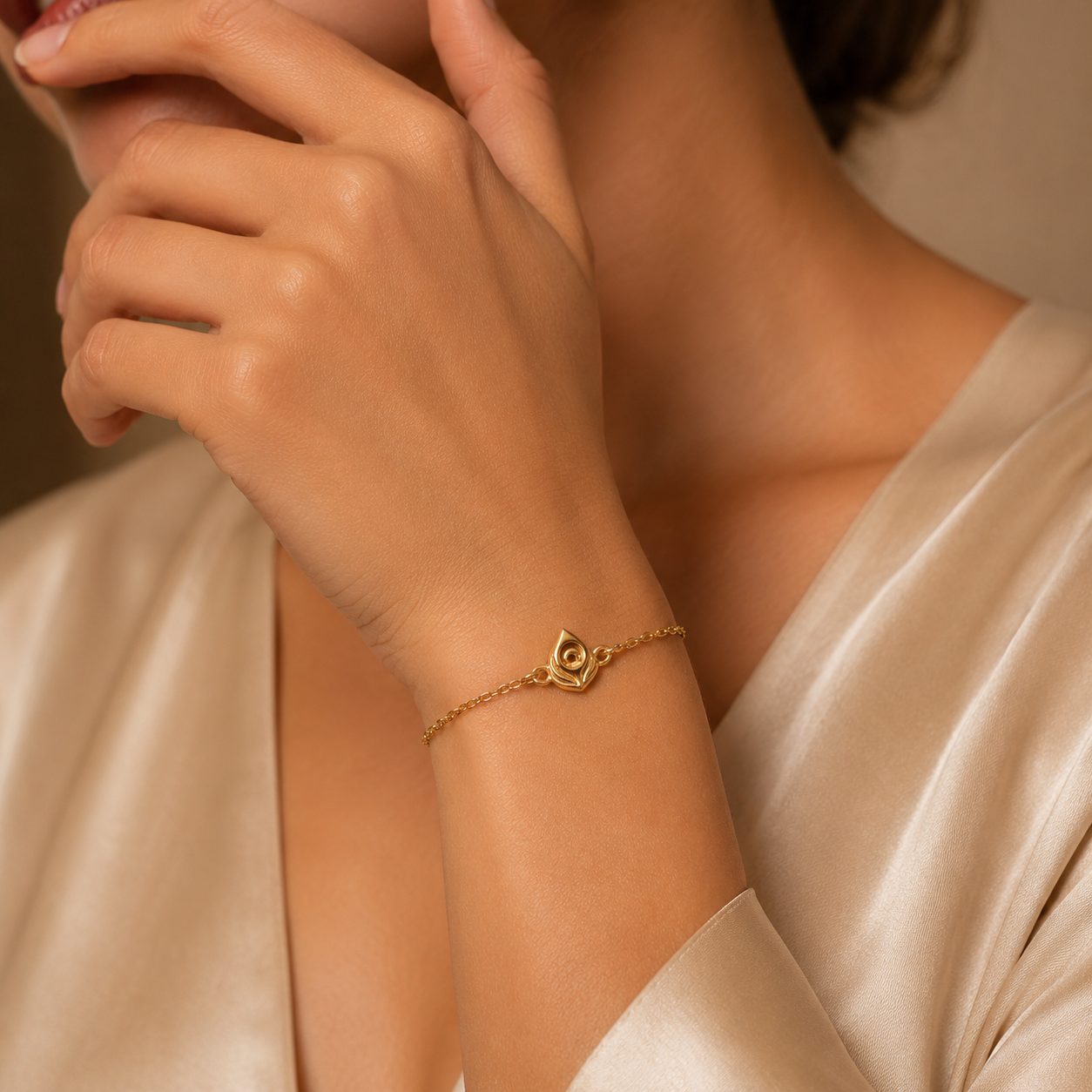 Women Mini Morpankh Bracelet in 22k Gold Plating