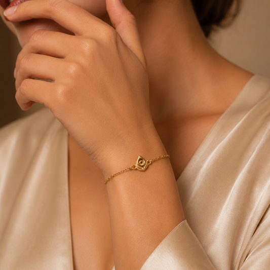 Women Mini Morpankh Bracelet in 22k Gold Plating