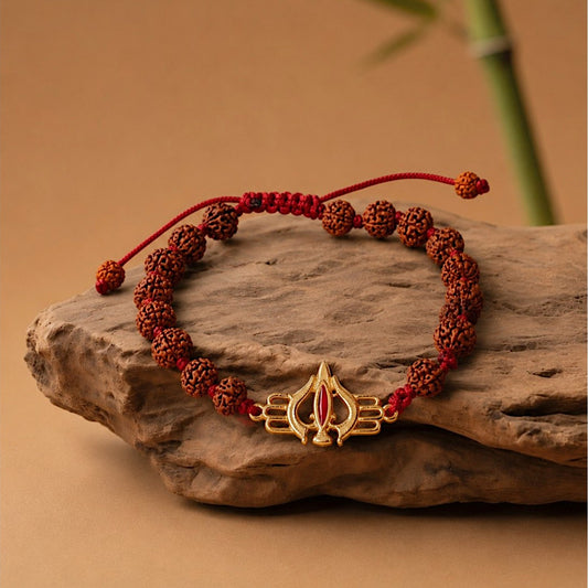 Mahadev Trishul Rudraksh Rakhi Bracelet
