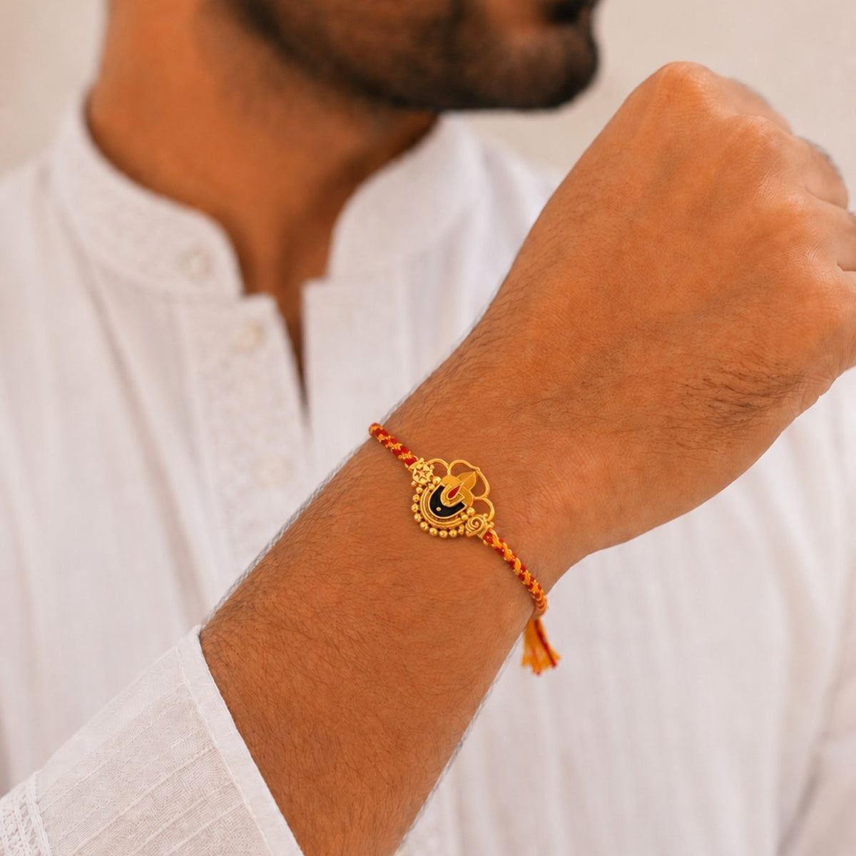 Tirupati Balaji Rakhi – 22K Gold Plated