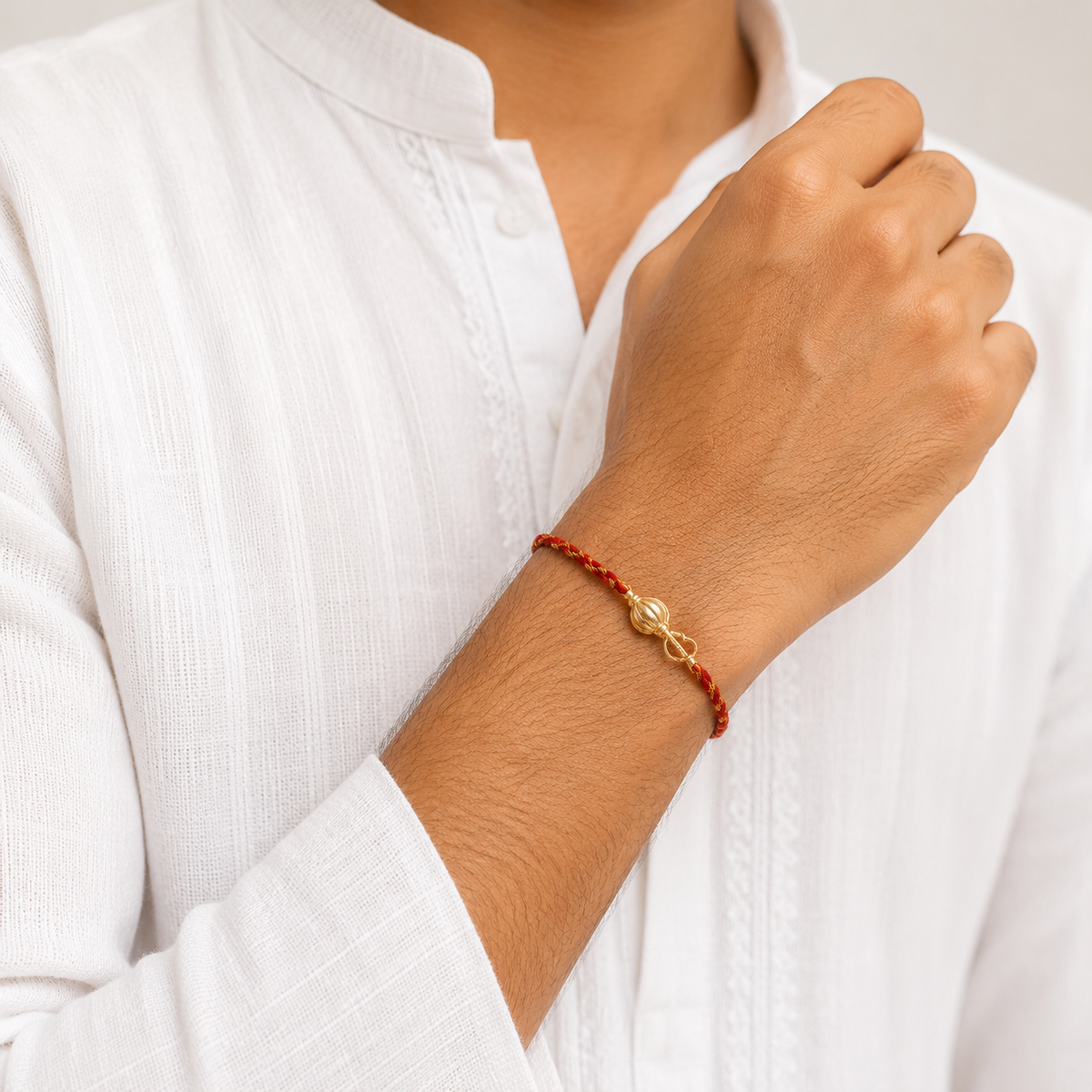 Vayuputra Gada Rakhi – 22K Gold Plated
