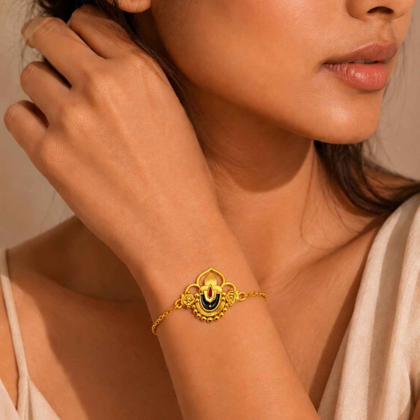 Women Tirupati BalajiBracelet in 22k Gold Plating