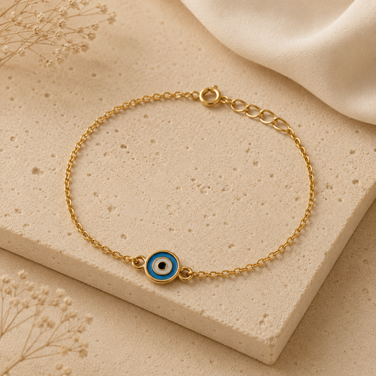 Women Reversible Evileye Bracelet in 22k Gold Plating