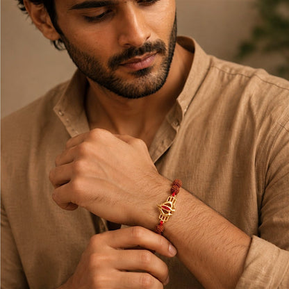 Mahadev Trishul Rudraksh Rakhi Bracelet
