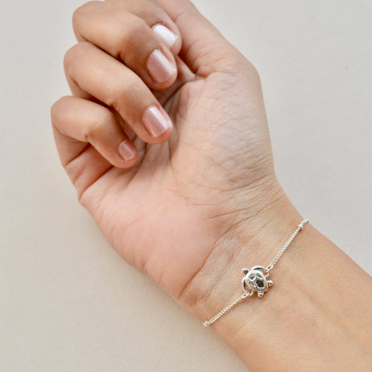 Women- Prosperous Turtle 92.5 Silver Bracelet