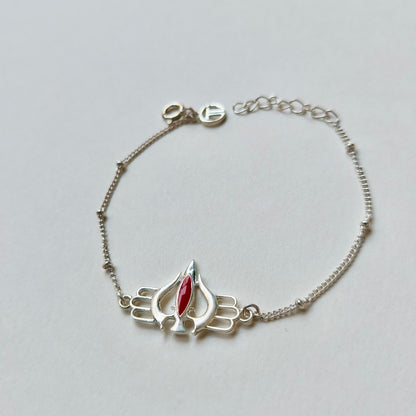 Combo- Bholenath's Trishul 92.5 Silver Bracelet