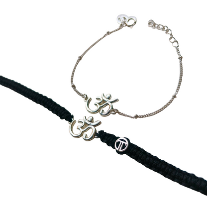 COMBO- Om 92.5 Pure Silver Bracelet