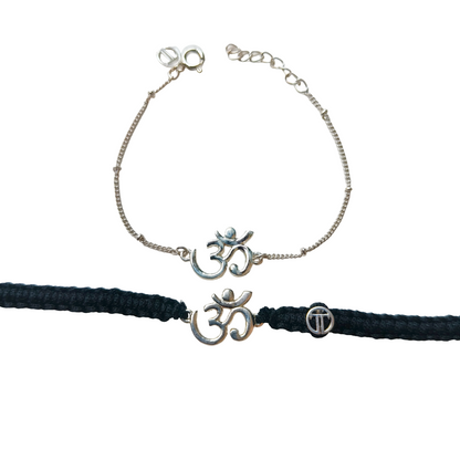 COMBO- Om 92.5 Pure Silver Bracelet