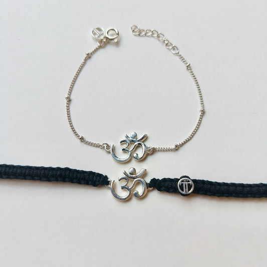 COMBO- Om 92.5 Pure Silver Bracelet