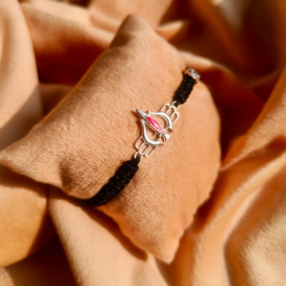 Men- Mahadev's Trishul in 92.5 Silver Bracelet