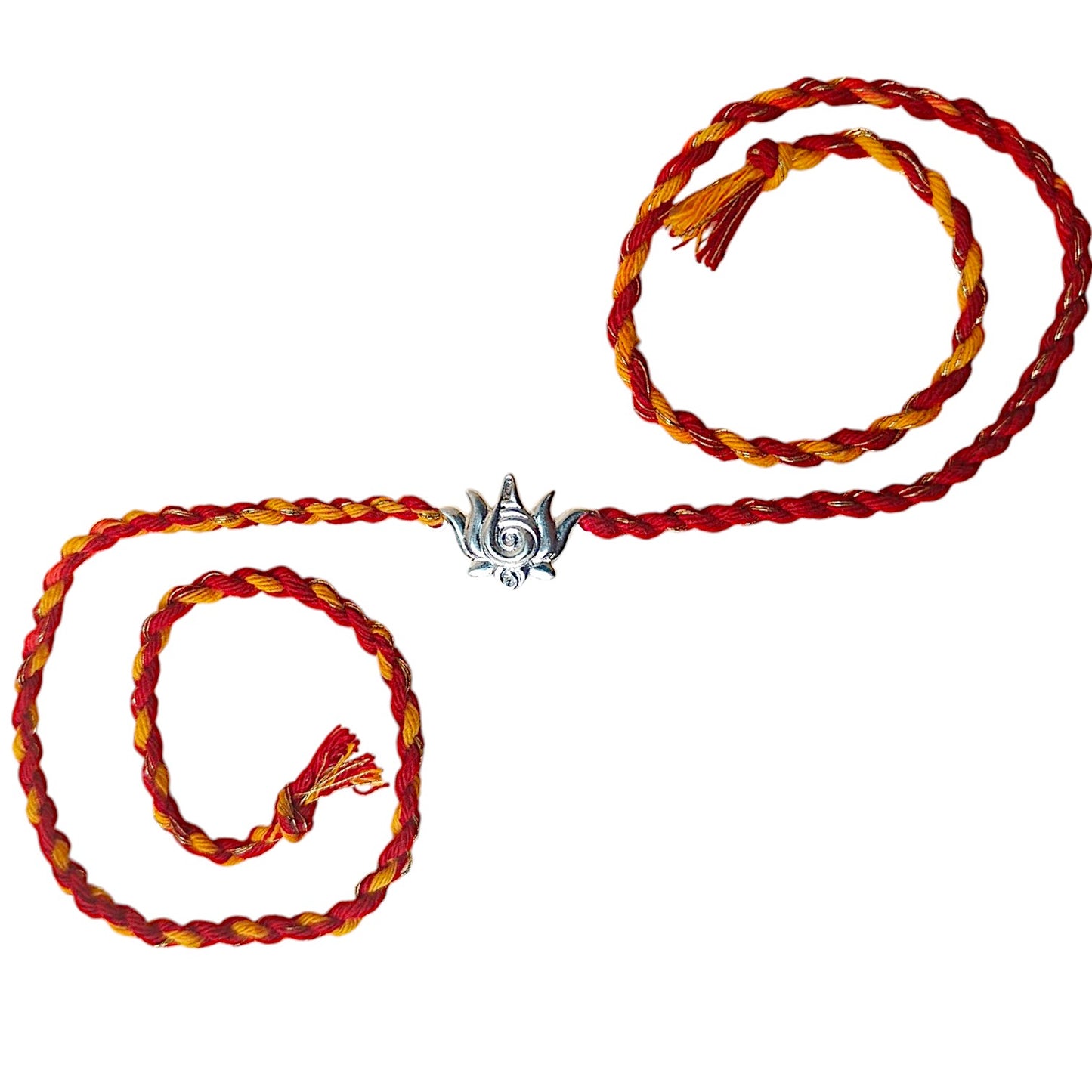 LakshmiNarayan Lotus Rakhi in 92.5 Pure Silver